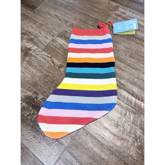 LEGO Collection 18" Stocking MULTICOLOR Stripe Sweater Knit Christmas Holiday - Picture 3 of 4